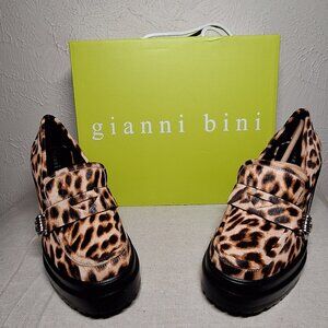 Gianni Binni Maxxwelle- Size 9 Leopard Block Heel Loafer (NEW!)